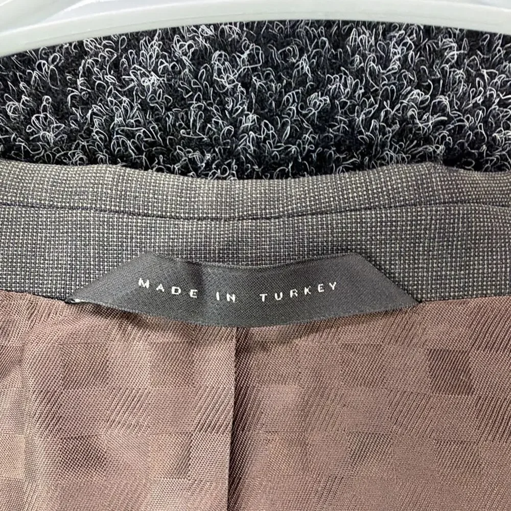 BOSS Hugo Boss Men’s Gray Wool 2-Button Single-Breasted Suit Jacket 46R